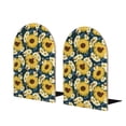 thumbnail image 2 of Picia Sunflowers Pattern Wood Bookends for Shelves,Non-slip Bookends, Heavy Duty Wooden Bookend Support,1 Pair, 2 of 8