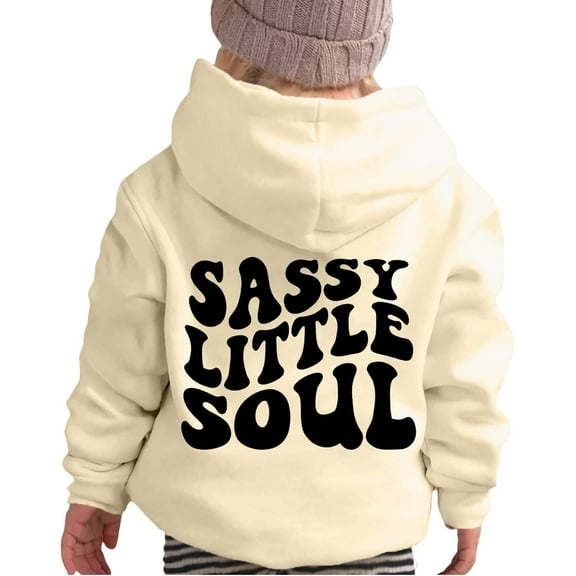 SGMVNU Graphic Hoodies Teen Girls Kids Boys Cute Long Sleeve Oversized Sweatshirts Pullover Loose Preppy Clothes for Fall Winter Beige Size 5-6 Years
