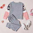 thumbnail image 3 of PatPat Kid Girls Pullover Printed Colorblock Sweatshirt and Joggers Set 2 Piece Sizes 4-12, 3 of 6