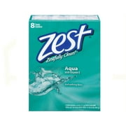Zest 8-Bar Bath Size Soap, Aqua, 4 Ounce