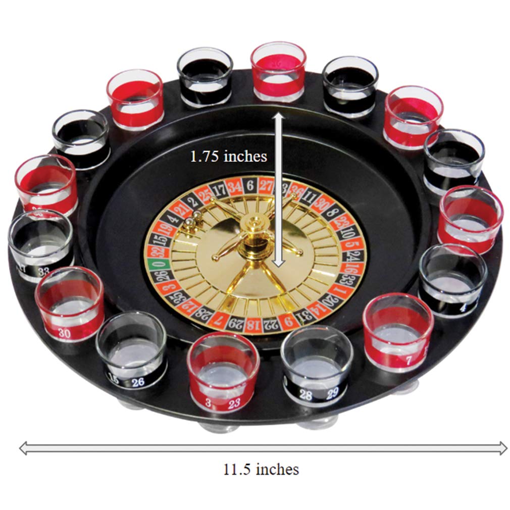 Club Fun&trade; 16-shot Roulette Drinking Game Set