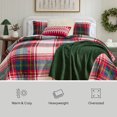 thumbnail image 4 of Better Homes & Gardens King 3-Piece Comforter Set, All-Season, Holiday Plaid Cozy Knit, 4 of 9