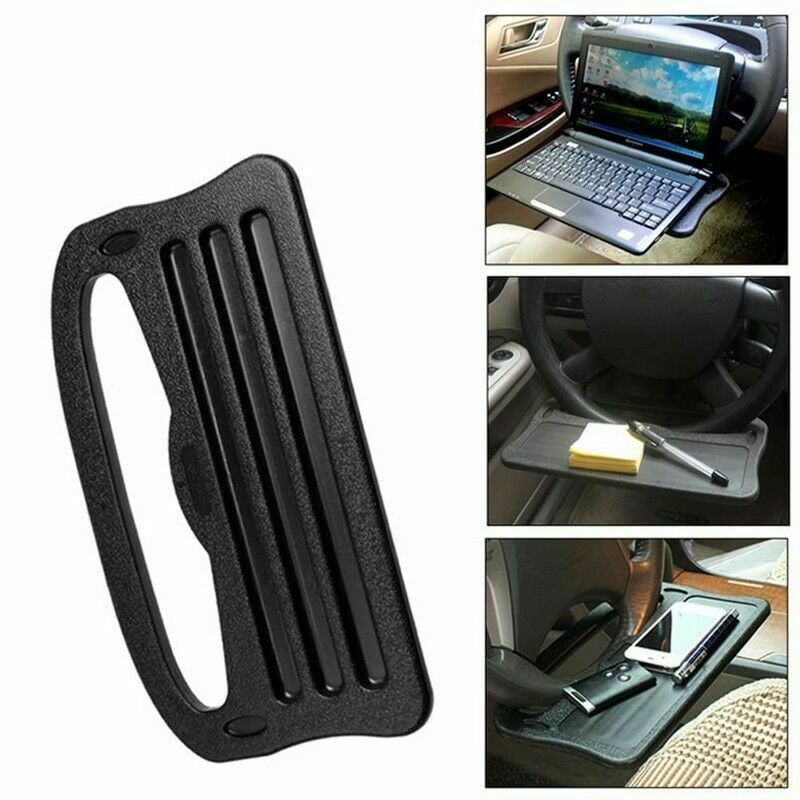 ABS Car Steering Wheel Tray Table Laptop Stand Work Desk Drink Holder Clip