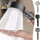 thumbnail image 1 of BCZHQQ - Ducha de mano de alta presión con interruptor de encendido y apagado, cabezal de ducha desmontable cromado, 8 modos de pulverización, masajeador de ducha de mano, filtro de agua dura para, 1 of 6