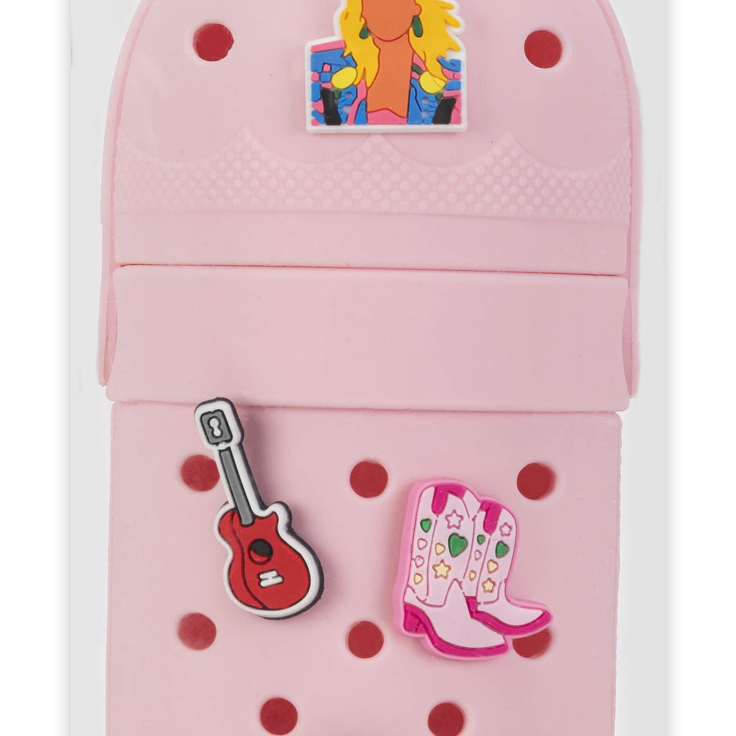 Little Yellow Bicycle: Charm Pencil Case - Popstar - Blush Pink, 4 Stylish Decoration Charms, Flexible Silicone, School Supplies & Utensil Storage
