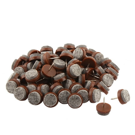 Household Plastic Furniture Table Leg Nail Protector Gray Coffee Color 70 Pcs