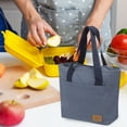thumbnail image 6 of Uxcell Insulated Lunch Bag, Cotton Linen Lunch Tote Bag, 9.84"x4.33"x12.6", Dark Blue, 6 of 6
