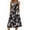 Black Floral, variant on Summer Casual Dresses for Women Sleeveless Midi Dress Swing Tank Sundress Pleated Tshirt Dress with Pockets