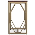 thumbnail image 4 of Simpli Home Selma Contemporary 20 inch Wide Metal and Wood Accent Side Table in Cognac, 4 of 7
