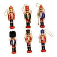 thumbnail image 4 of 6 piezas de decoraciones colgantes de cascanueces de 12,5 x 4 cm, versátiles para de Navidad, pequeñas figuras decorativas de madera, 4 of 9