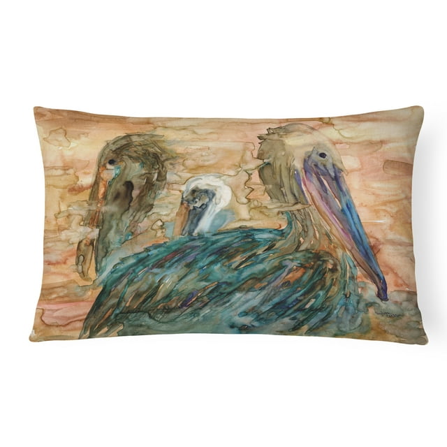 Carolines Treasures 8977PW1216 Abstract Pelicans Fabric Decorative Pillow