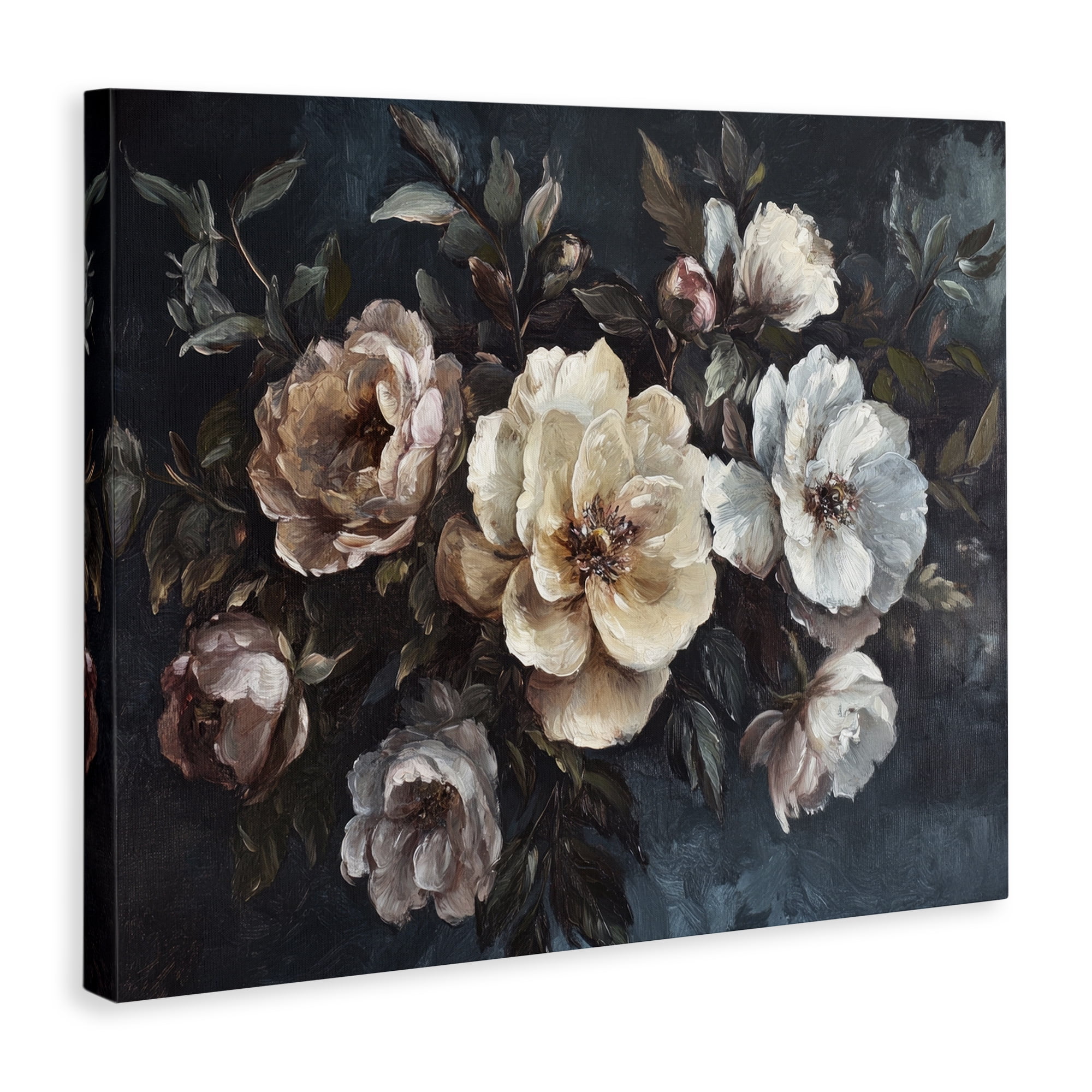 Stupell Industries Bold Vintage Blooms Plants & Flowers Painting Wrapped Canvas Art Print Wall Art, 20 x 16
