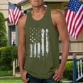 thumbnail image 2 of HCNTES Mens American Flag Tank Tops 4th of July Shirt for Mens USA Flag Clothes 1776 Sleeveless Shirts Patriotic Tee Tops(AG,XL), 2 of 6