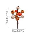 thumbnail image 3 of Lilixerw Halloween Pumpkin Pick Stem Decoration, Multi‑Head Artificial Pumpkin Spray with Orange, Brown and Cream Tone, for Vase, Centerpiece and Floral Arrangement, 13.38x7.87 inch, 3 of 7