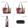 thumbnail image 6 of FORMRS Canvas Laptop Tote Bag for Women with 15.6" Computer Compartments Shoulder Handbag, Green Colorful Circles, 6 of 7