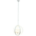 thumbnail image 3 of Lalia Home 3-Lt 18" Adj Globe and Clear Glass Ceiling Pendant - White, 3 of 14