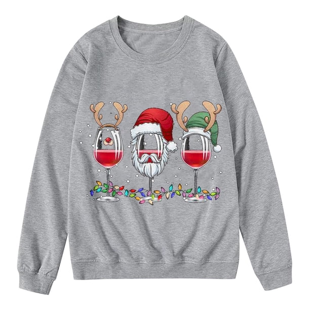 Atuendo para padres e hijos, camisetas de manga larga con estampado navideño y cuello redondo, pulóver, sudaderas para mamá a juego con la familia Fridja nalpqowj527