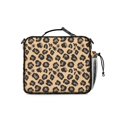 thumbnail image 3 of Black and Brown Leopard Print Insulated Lunch Bag with Shoulder Strap and Bottle Holder,Bento School Lunch Bag Box,11x9.5x3.5 Inches, 3 of 4