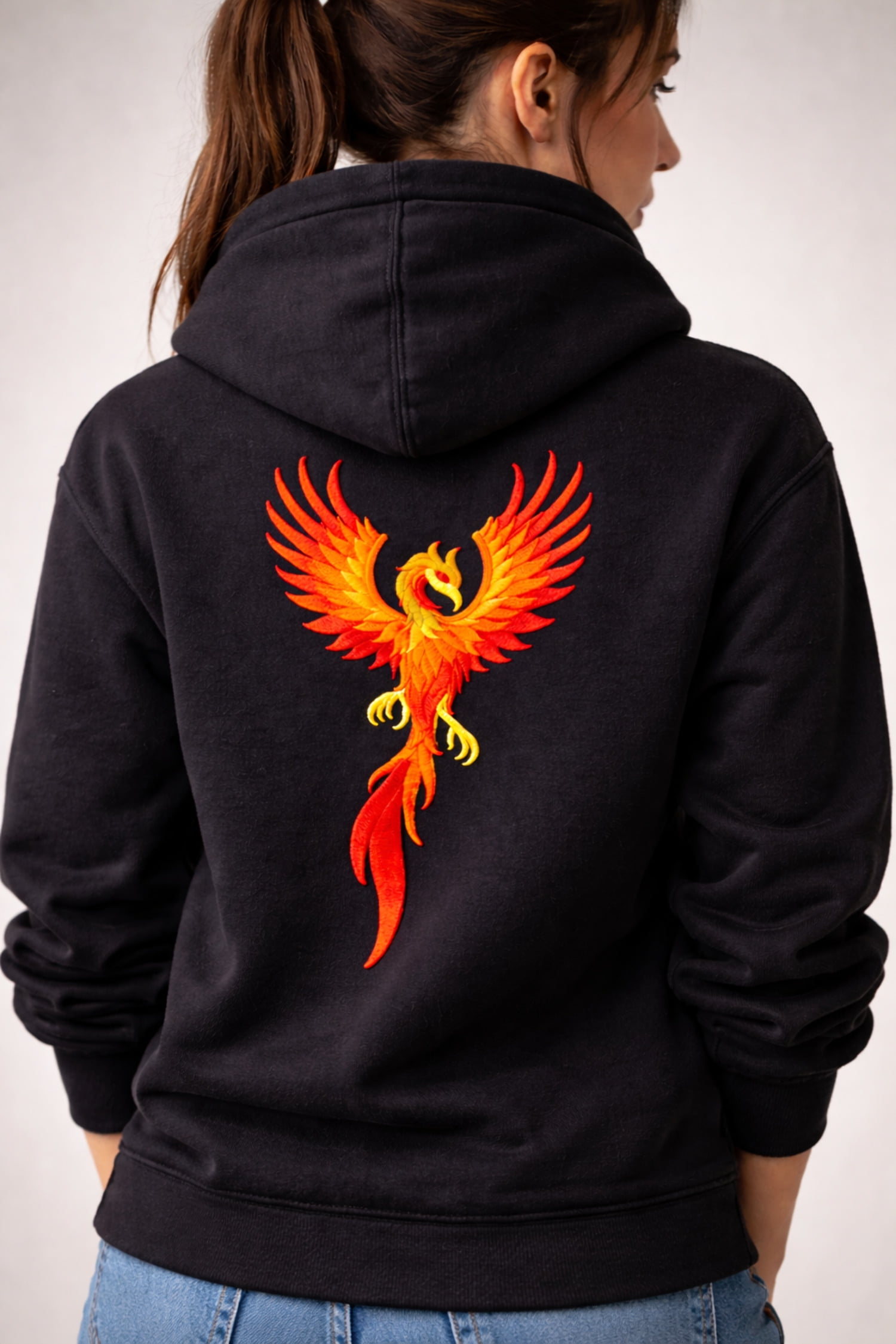 Custom Legendary Phoenix dragon Embroidery Iron On/Sew Patch [5.94" X 9.99"]
