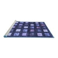 thumbnail image 2 of Ahgly Company Machine Washable Indoor Square Abstract Blue Contemporary Area Rugs, 3' Square, 2 of 4