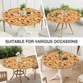 thumbnail image 7 of Colorful Mushroom Round Fitted Tablecloth with Elastic Edge,Dining Table Cover Waterproof,Outdoor Round Tablecloth for Camping,Dining,Indoor and Outdoor, 7 of 7
