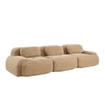 thumbnail image 3 of 3-Seat Sofa Premiumcorduroy Fabric Fabric Modular Multi-Combination Anti-Slip Design No Assembly Curved Armrests Ergonomic Support High-Resilience Sponge for Living Rooms Bedrooms (Camel), 3 of 11