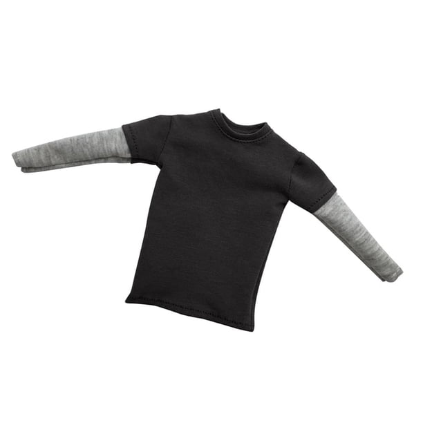 Ropa de muñeca masculina de manga larga Hugo 12 '' Gris oscuro camiseta de figura de acción masculina