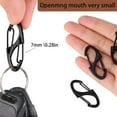 thumbnail image 3 of Lsupdaol 40 Pcs Small Carabiner Clips 1.6 Inch Double Sided Gate Snap Hooks Key Clips for Keychains Accessories Camping Fishing Hiking(Black), 3 of 7