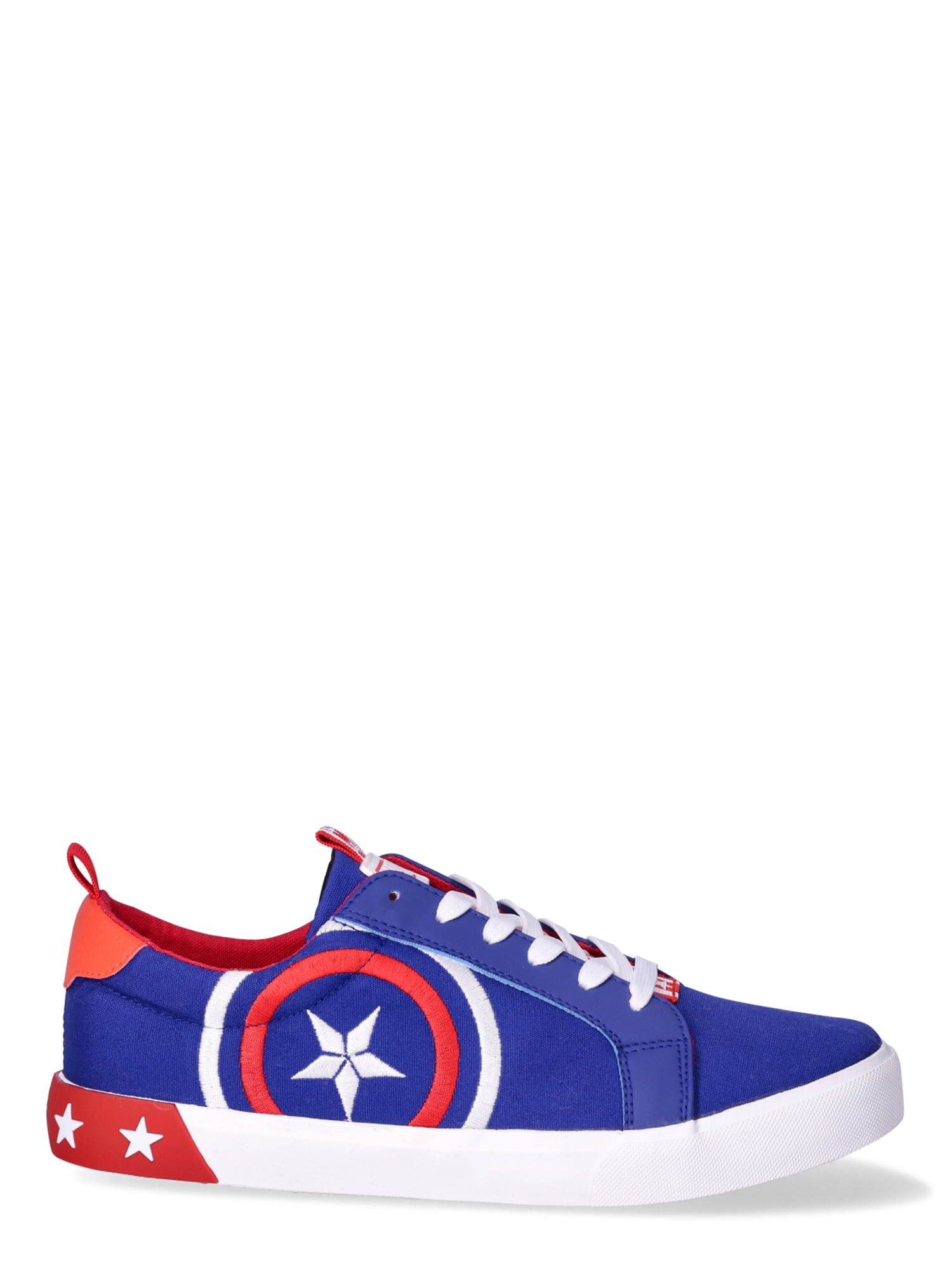 Marvel Men s Captain America Low Top Lace Up Sneakers Sizes 7 13 Walmart