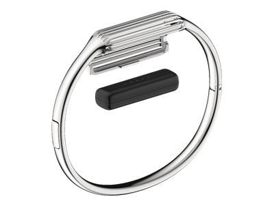 fitbit flex 2 silver bangle