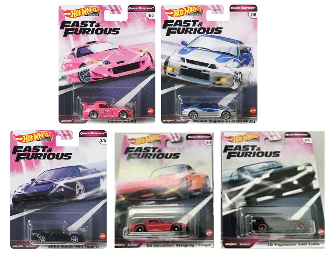 HOT WHEELS 2020 FAST & FURIOUS QUICK SHIFTERS SET OF 5 CAR CASE J IN-STOCK 