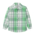 thumbnail image 6 of Jamicy Long Sleeve Shirts for Boys Toddler Kids Long Sleeve Plaid Print Button Down Casual Dress Shirt Casual School Uniform Top Shirt, 6 of 7