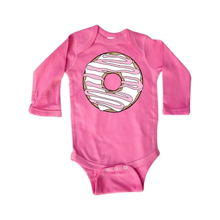 

Inktastic White Donut Donut Frosting Pink Icing Glaze Gift Baby Boy or Baby Girl Long Sleeve Bodysuit