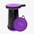 thumbnail image 2 of Pink Portable Folding Stool – Collapsible Telescopic Step Stool & Outdoor Camping Seat – Lightweight Plastic Round Chair with Handle – Heavy Duty Non-Slip Design for Fishing, Hiking & Home Use, 2 of 7