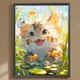 thumbnail image 1 of Cuadros Decorativos 5D bricolaje taladro redondo completo diamante pintura gato viendo peces decoración del hogar Wdftyju de costura negro 4 estilos, 1 of 1