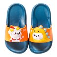 thumbnail image 2 of LoyisViDion Toddler Shoes Clearance Cartoon Dinosaur Shoes Boys Girls Non-Slip Home Bathing Beach Sandals Slippers Shoes Dark Blue 5Years, 2 of 3