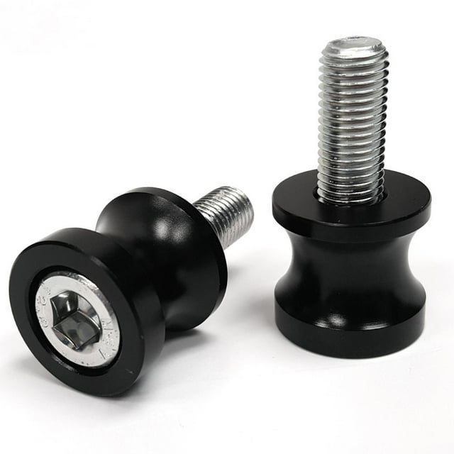 Krator Black Swingarm Spools Sliders Motorcycle Bobbins Compatible with Kawasaki Ninja 650R 2006-2011