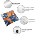 thumbnail image 6 of nygtbtfer Orange Set of 2 Fall Colored Flower Outdoor Decorative Throw Pillows Themed Pillowcases Linen Decor for Sofa White, 6 of 7