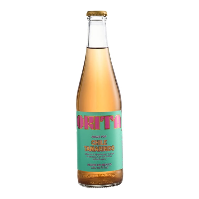 ORITA Agave Pop, Refresco Mexicano con Jugo de Agave, Sabor Chile Tamarindo, 12 Pack, 355 ml