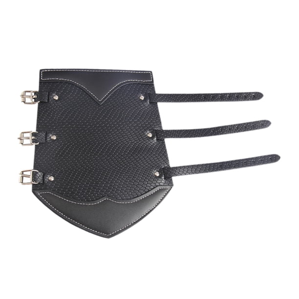 Cuero caballeros de Tiro con guantes de disfraz patrones de caballo - Bck Negro Sunnimix Brazales medievales