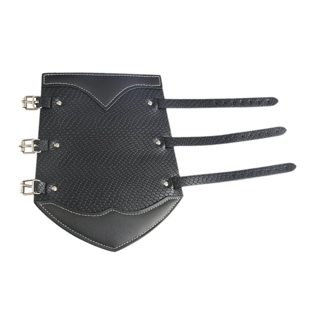 Cuero caballeros de Tiro con guantes de disfraz patrones de caballo - Bck Negro Sunnimix Brazales medievales