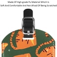 thumbnail image 4 of Square 2Pack PU Leather Tiger Cruise Luggage Tag with Privacy Cover and Name ID Tag for Travel Handbags Backpacks Luggage Tags, 4 of 6
