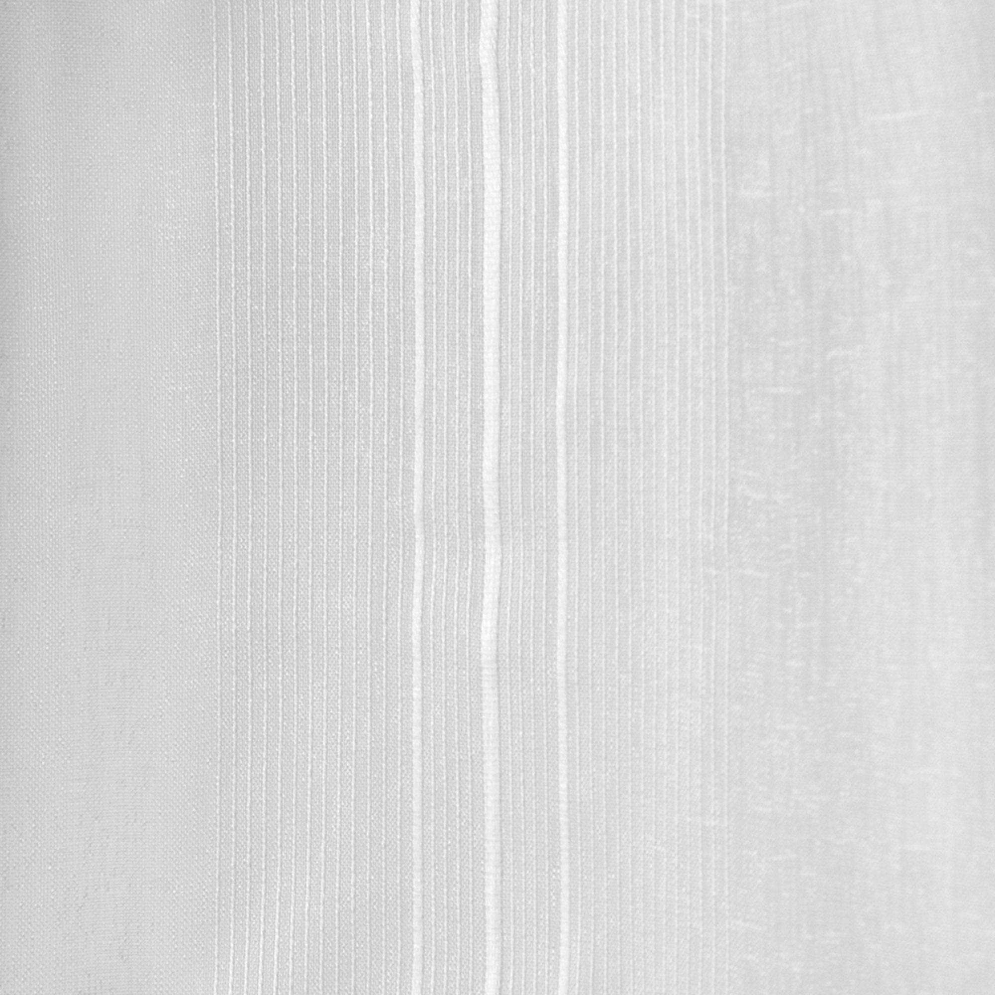 Exclusive Home Penny Sheer Embellished Stripe Grommet Top Curtain Panel Pair, 50"x96", Winter White