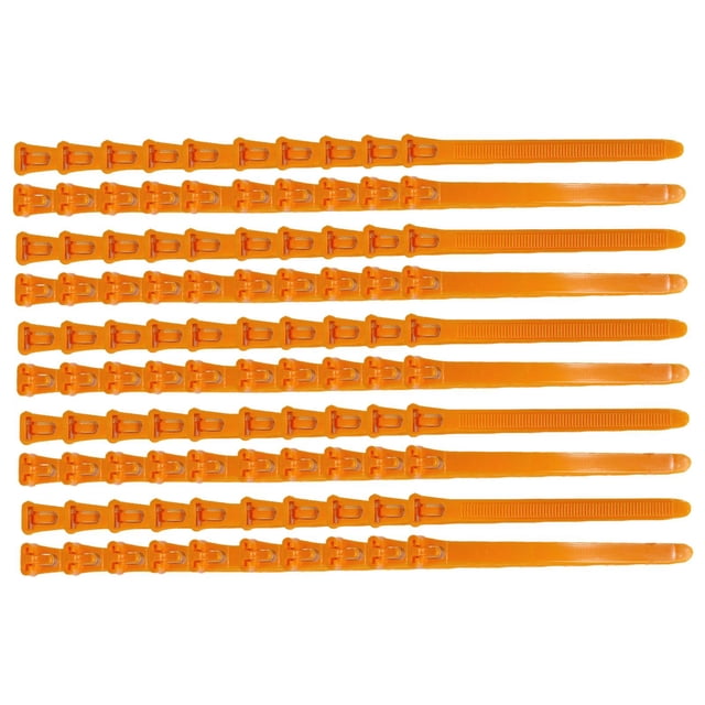100 anillas numeradas para patas de pollo, etiquetas de identificación de aves de corral, ajustables y reutilizables Naranja