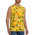 thumbnail image 2 of Bingfone Yellow Limes Pattern Men's Tank Tops Workout Sleeveless Tee Shirts Running Beach Tanks for Men-Medium, 2 of 8