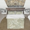 thumbnail image 3 of Designart 'Dogwood in Spring Neutral' Cottage Bedding Set - Duvet Cover & Shams, 3 of 4