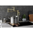 thumbnail image 4 of Kingston Brass KS8707DL Concord Deck Mount Pot Filler Faucet, Brushed Brass, 4 of 9