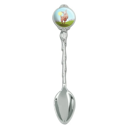 

Happy Lamb on Field Novelty Collectible Demitasse Tea Coffee Spoon