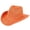 Orange, variant on Sparkly Sequin Cowboy Hat with Suede String Trim, Orange