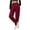 Wine, variant on XUNKUSGA Women's Baggy Sweatpants Casual High Elastic Waist Cinch Bottom Sweat Pants Soft Comfy Solid Color Joggers Athletic Pants with Pockets and Drawstring S